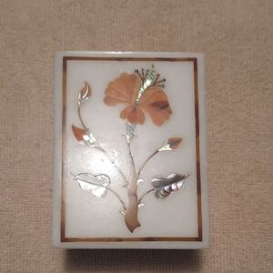 Floral Inlay Jewelry Box